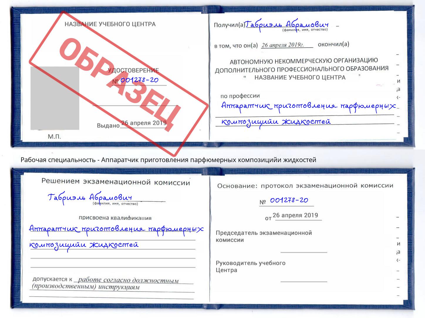 Аппаратчик приготовления парфюмерных композицийи жидкостей Березники